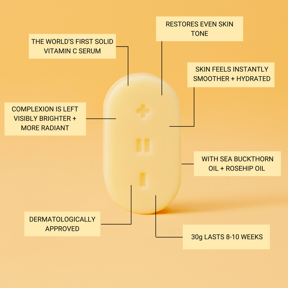 SBTRCT Skincare Vitamin C Booster with Listed Benefits